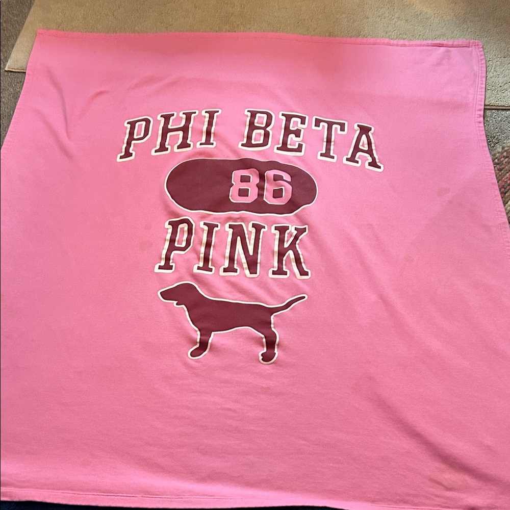 Phi Beta Pink Dog Blanket